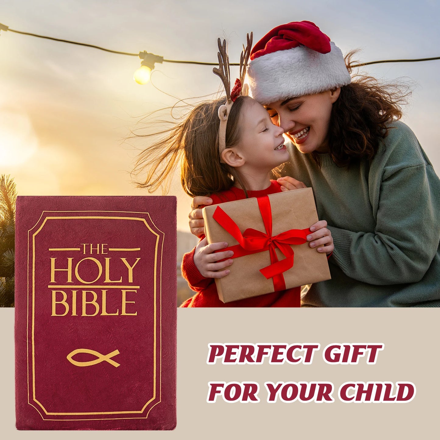 Best Christian Gifts Stuffed Memory Sponge Bible Pillow Plush Toys 1 Corinthians 13 Bible Pillow Toy with for Kids children