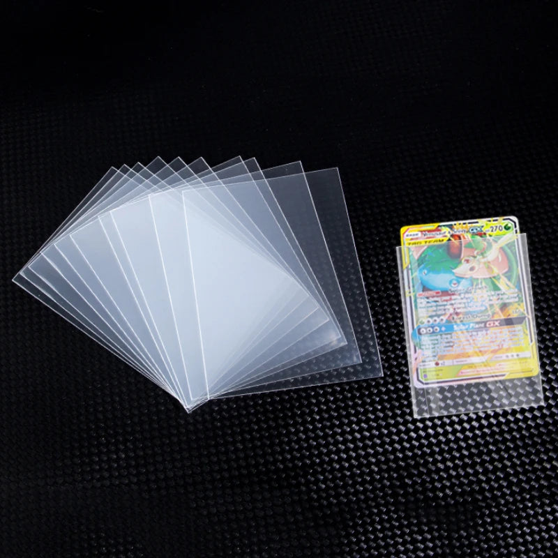 50/100 Pcs Set Transparent Playing Card Cover Clear Protector Sleeve Holder for Pokemon Card Board Game ID Photo Cards Pouch Kit