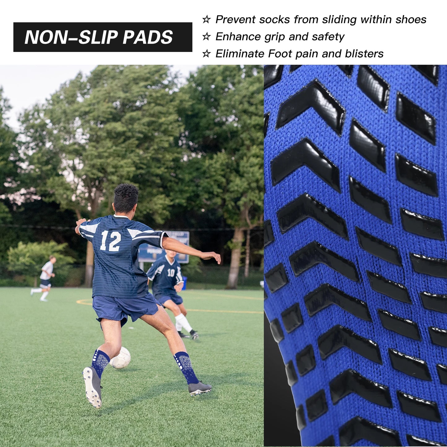 Anti-slip Soccer Socks for Men and Women Breathable Athletic Socks with Grippers for Yoga Football Gym