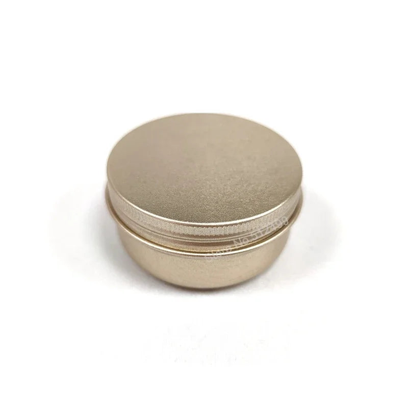 5g60g Metal Round Cosmetic Tins Aluminum Empty Candles Cans Storage Jars with Screw Lids for Lip Balm Salve Spices Alluvial Gold