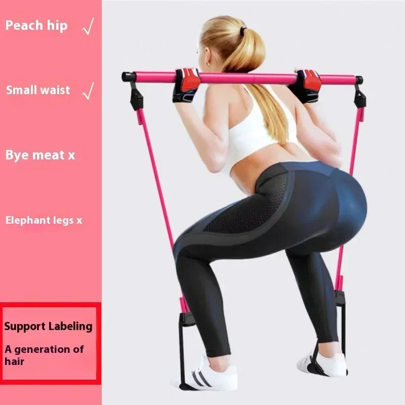 1-2pcs Pilates Bar Kit with Resistance Bands,3-Section Pilates Bar with Stackable Bands Workout Equipment for Legs,Hip,Waist,Arm