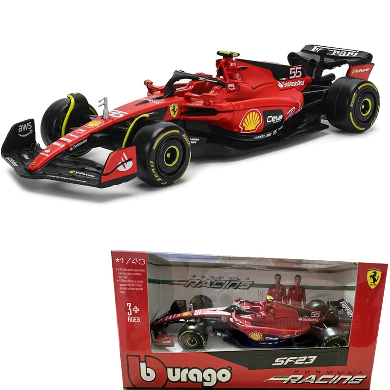 Bburago 1:43 Aston Martin AMR23 Mercedes W14 Red Bull RB19 Miami GP Ferrari SF23 Alpine A523 F1 Model Formula Car Static Racing