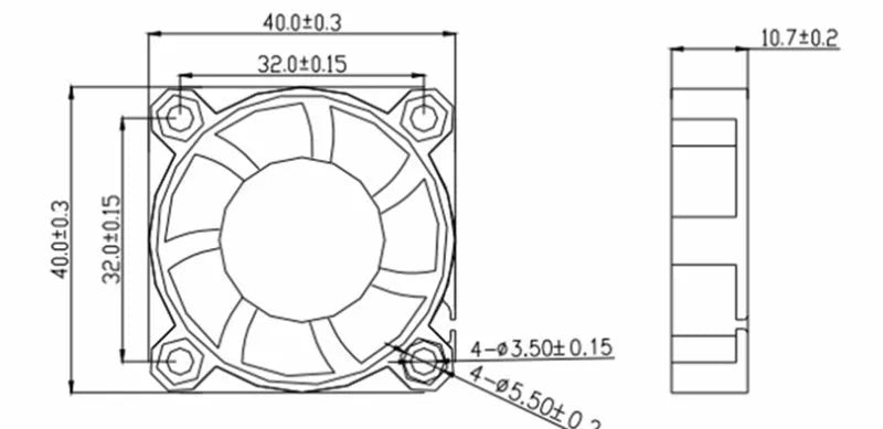 1pcs Cooling fan 3010 4010 5010 mm With 2Pin Dupont Wire Cooler Wire DC 5V 12V 24V Multiple options 3D Printer