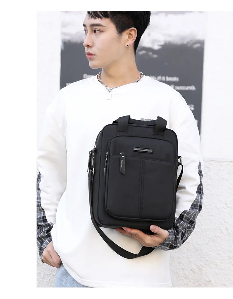 AOTIAN Vertical Men's Casual Shoulder Bag Waterproof Oxford Cloth Business Crossbody Handbag Simple and Fashionable Sling Bag