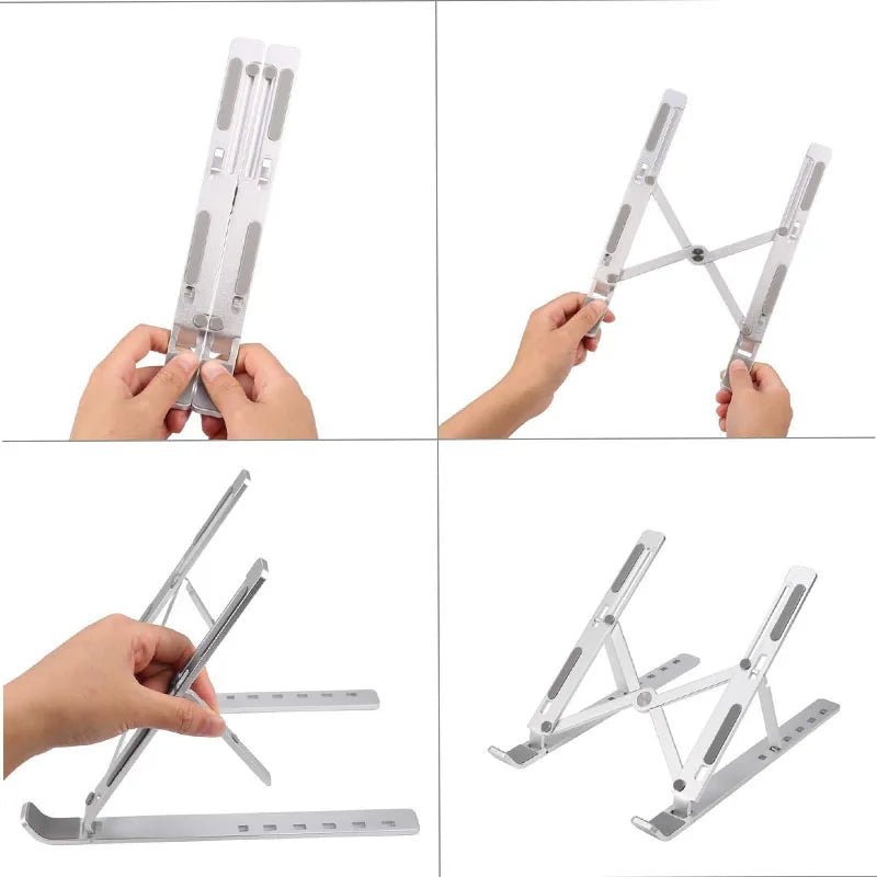 18" Laptop Stand Aluminum Alloy Cooling Stand Portable Folding Lifting Display Bracket Simple and Practical Laptop Stand Support