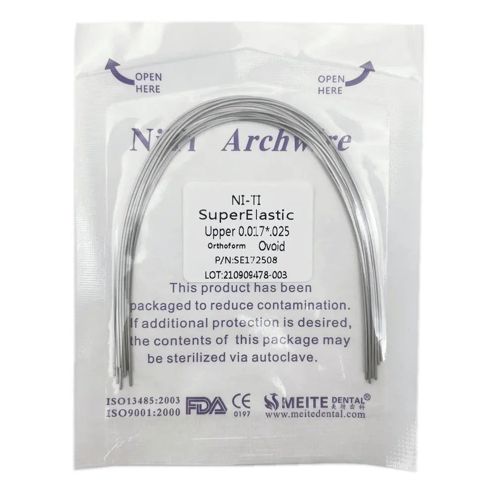 10pcs/pack Orthodontic Dental Super Elastic Oval Form Niti Round/Rectangular Arch Wires Dental Niti Arch Wire Dentist Product