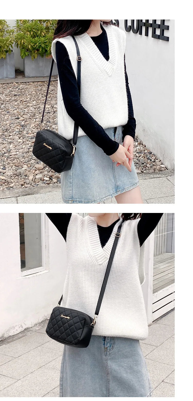 2024 Tassel Small Messenger Bag For Women Trend Lingge Embroidery Camera Female Shoulder Bag Fashion Chain Ladies Crossbody Bags