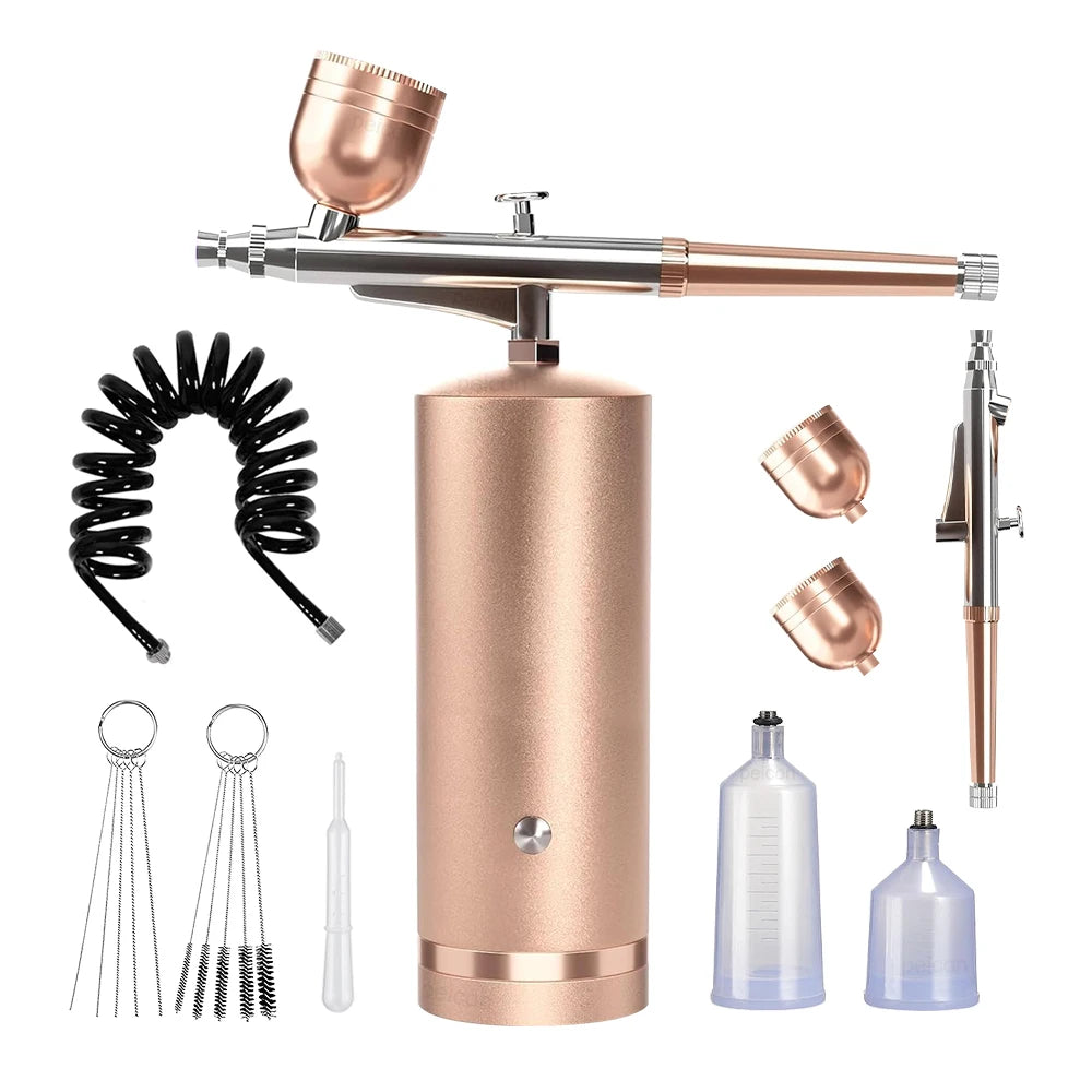 Airbrush Nail Portable Mini Air Brush With Compressor Kit for Nails Art Manicure Craft Pastry Cake Painting Nano Sprayer Gun