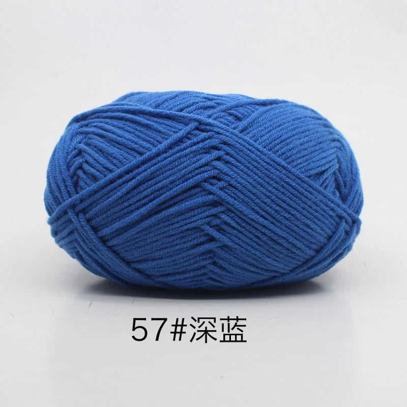 40-50g/Set 4ply Milk Cotton Knitting Yarn Needlework Dyed Lanas For Crochet Craft Sweater Hat Dolls At Low Price