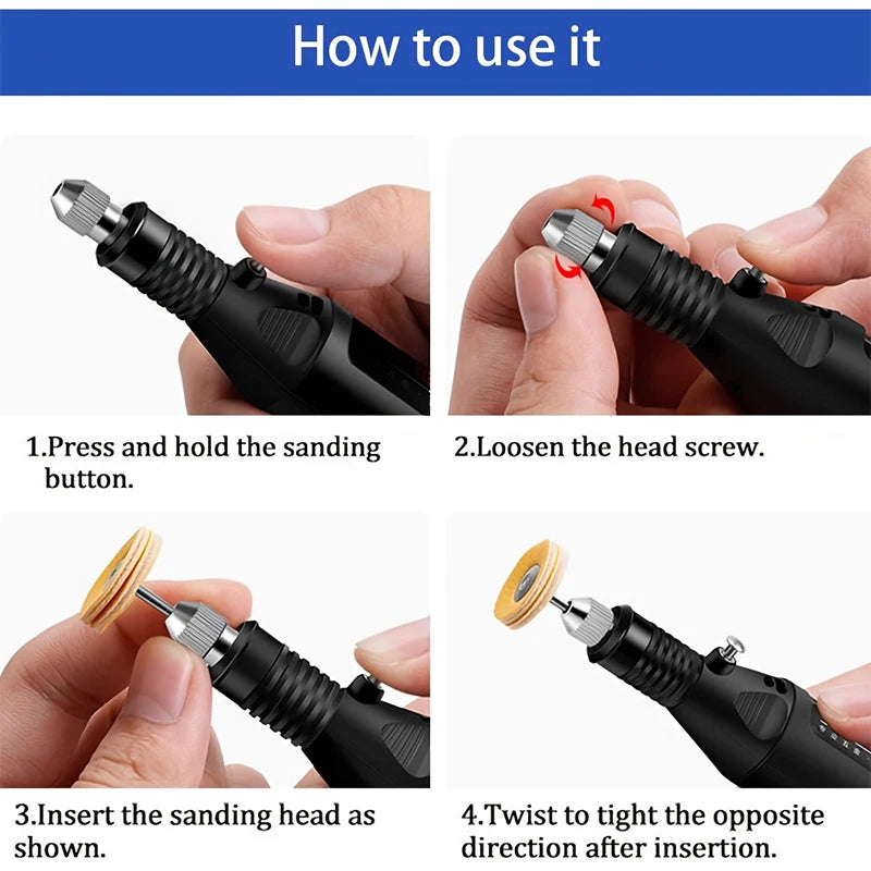 9V Mini  Drill Electric Carving Pen Variable Speed   Drill Rotary Tools Kit Engraver Pen for Grinding Polishing