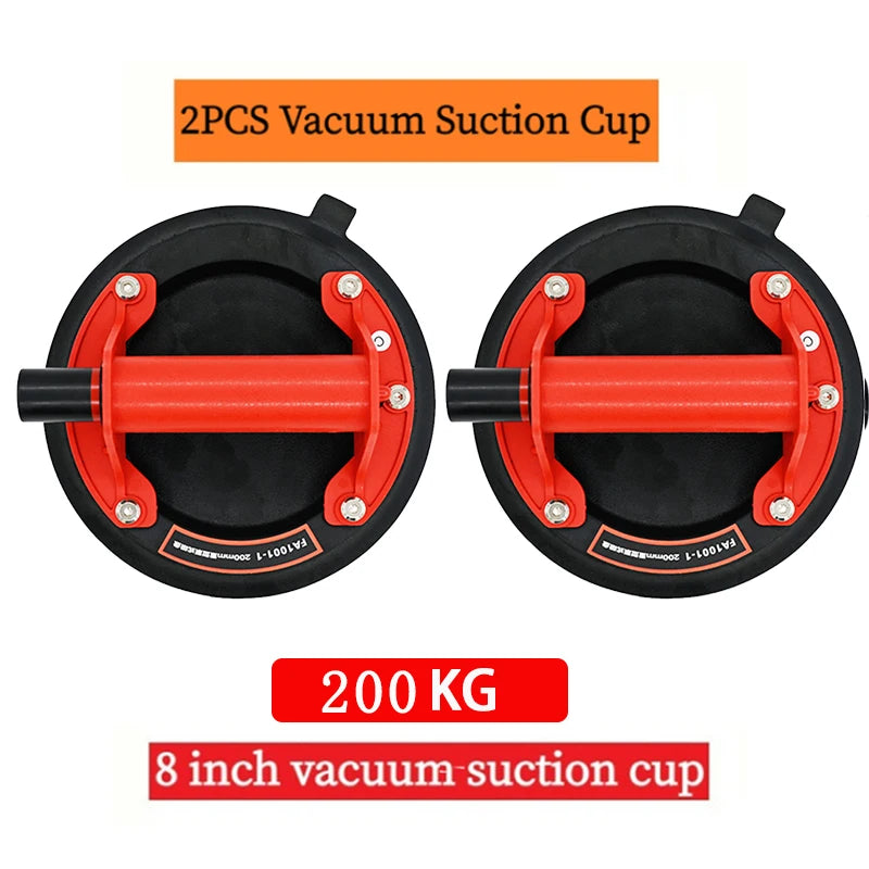 2024 Vacuum Suction Cup 200kg Loading Capacity Heavy Duty Vacuum Spreader for Tile Adsorption Granite Glass Lifting 8 Inch Cup