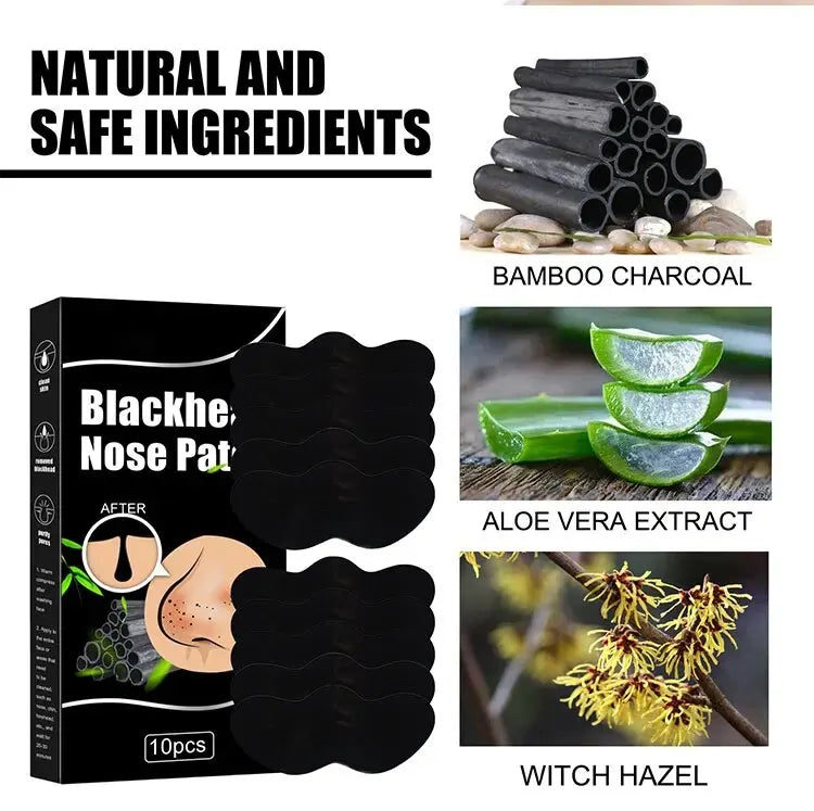 Black Pig Nose Stick Bamboo Charcoal To Remove Blackheads, Remove Acne, Clean Pores, Adsorb Oil And Dirt Nose Film Nose Stick