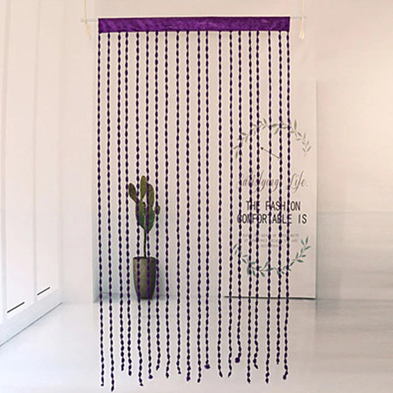 1*2M Beaded String Curtain Door Curtain Bead Thread Tassel Curtain Window Wall Panel Room Divider Doorway Home Wedding Acces