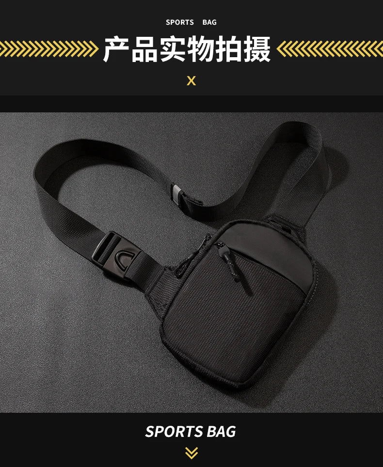 2024 New Sports Chest Bag Men's Ultra-small Mobile Phone Messenger Bag Waist Bag Multi-function Carry-on Bag