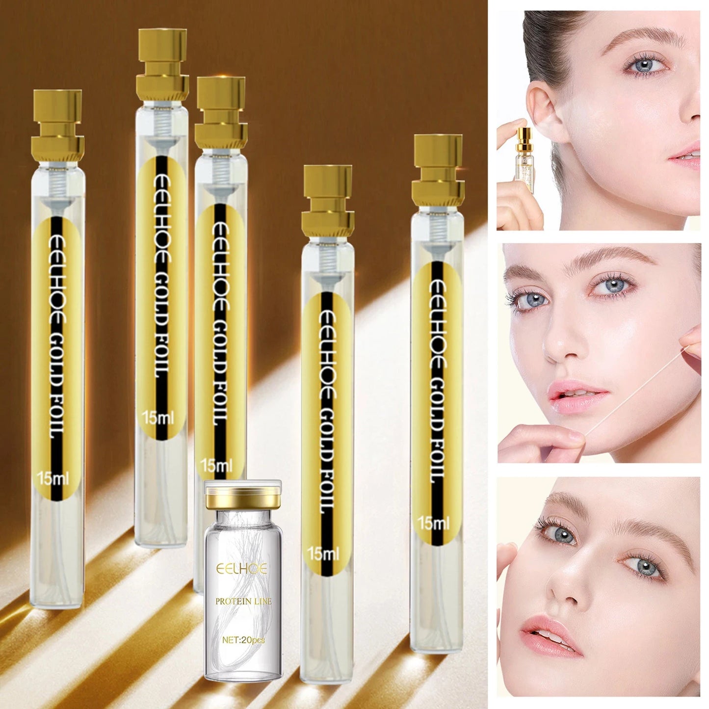 Collagen Thread Instant Lifting Wrinkle Remover Soluble Protein Threads Serum Set Absorbable Face Filler Anti-aging Skin Care