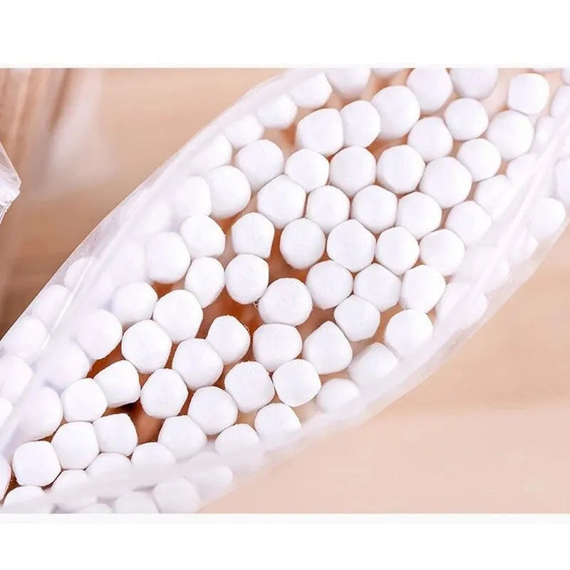 500pcs Double Head Wood Cotton Swab Nose Ears Cleaning Women Makeup Tools Lipstik Cotton Buds Tip Sticks Bastoncillos Oidos