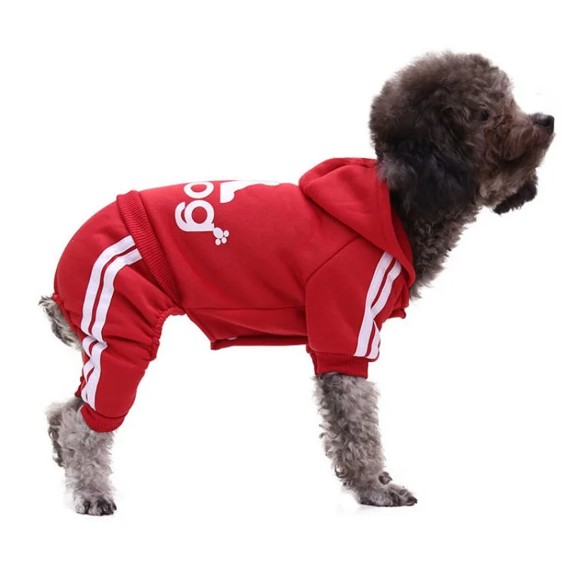 Autumn Winter Dog Clothes Adidog Jumpsuit Warm Puppy Pet Clothes Dog Hoodies Sweatshirt Yorkie French Bulldog Clothing Dog