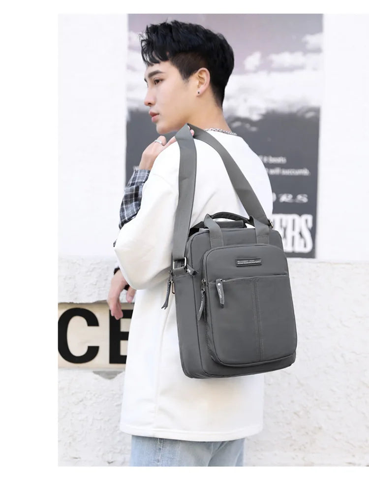 AOTIAN Vertical Men's Casual Shoulder Bag Waterproof Oxford Cloth Business Crossbody Handbag Simple and Fashionable Sling Bag