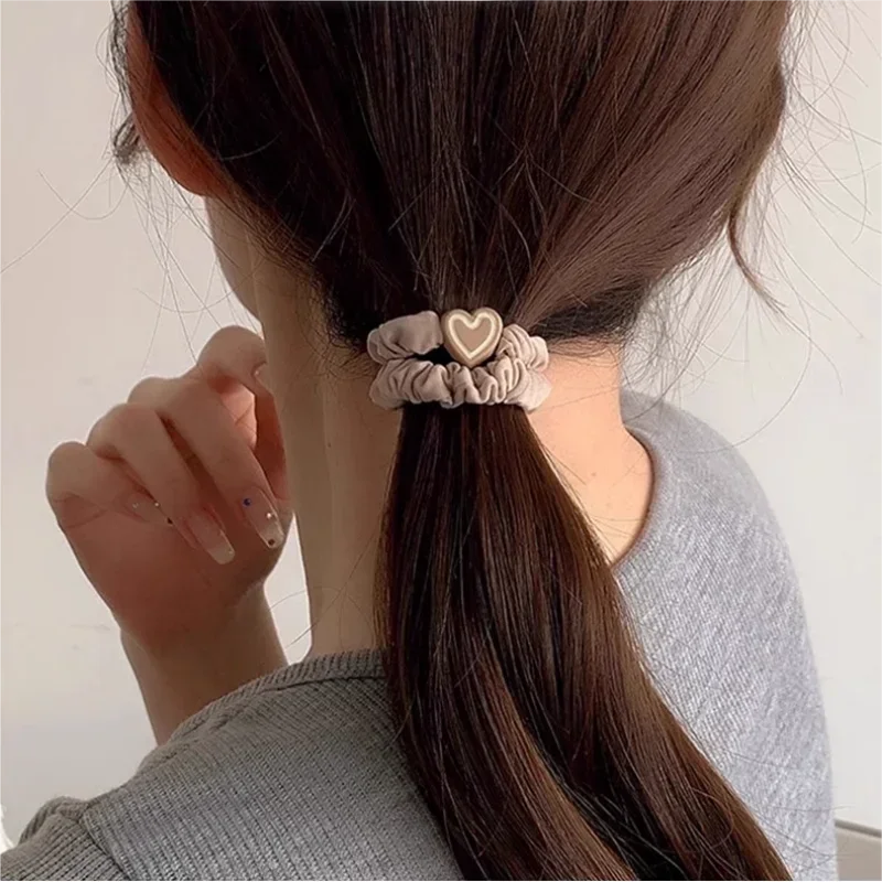 10PCS Headband Leather Band Female High Ponytail Holster Hair Accessories Simple High Elasticity Durable Rubber Band Hair Circle