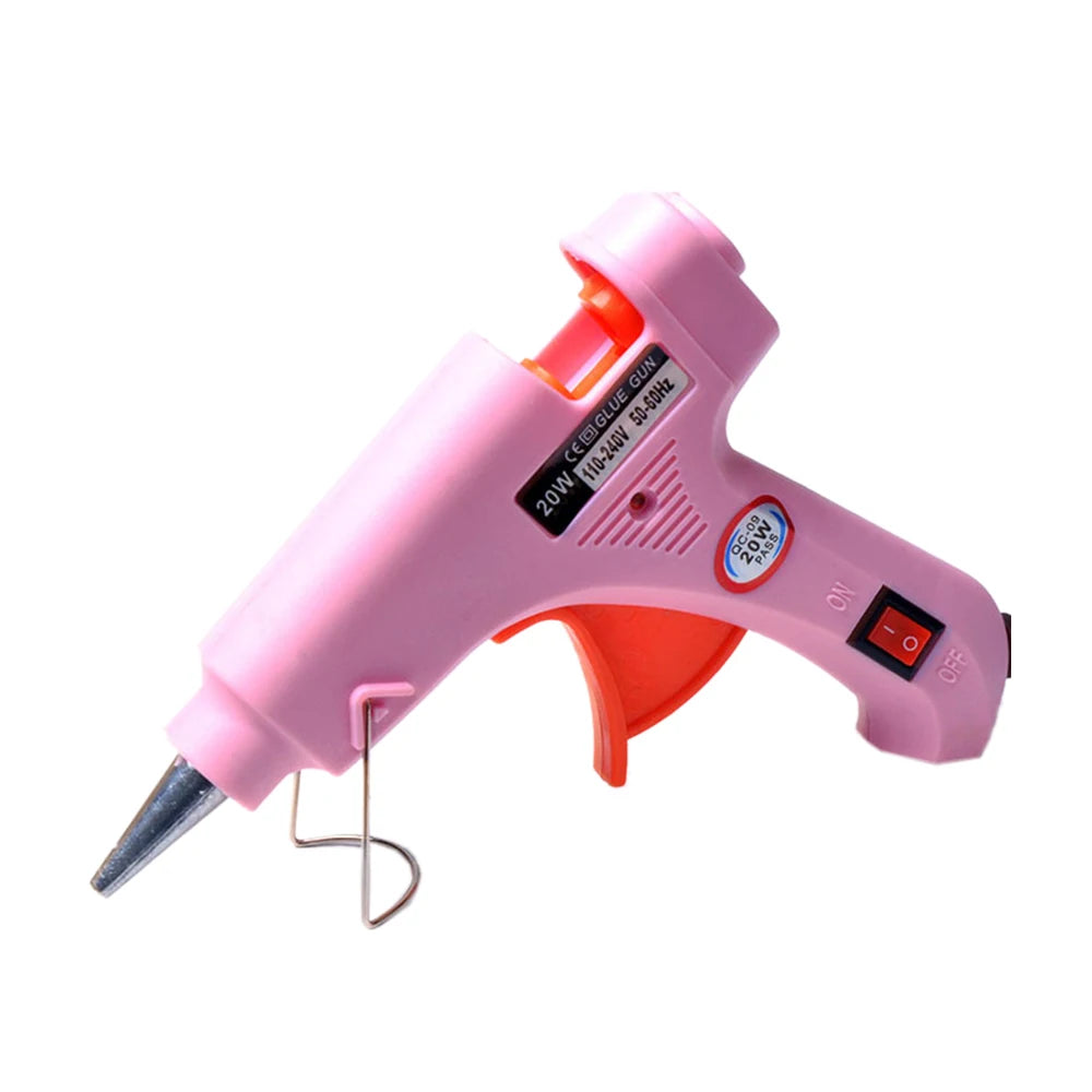 20W Hot Melt Glue Gun DIY Mini Household Industrial Guns Heat Temperature Thermo EU Electric Repair Tool Use 7mm Glue Sticks