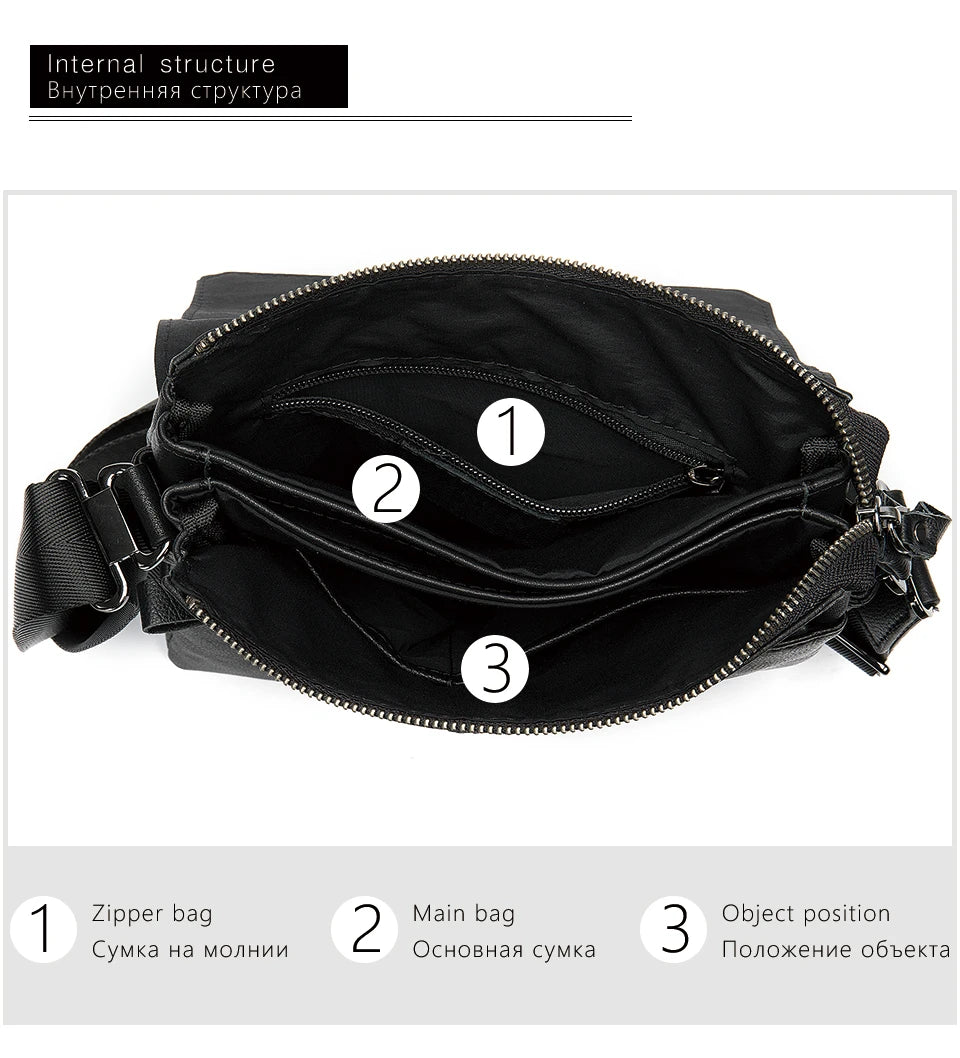 Casual Fashion Shoulder Bag Husband Black Men Leather Bag for ipad Crossbody Bags for Men Mid Desinger Messenger Bags Handbags