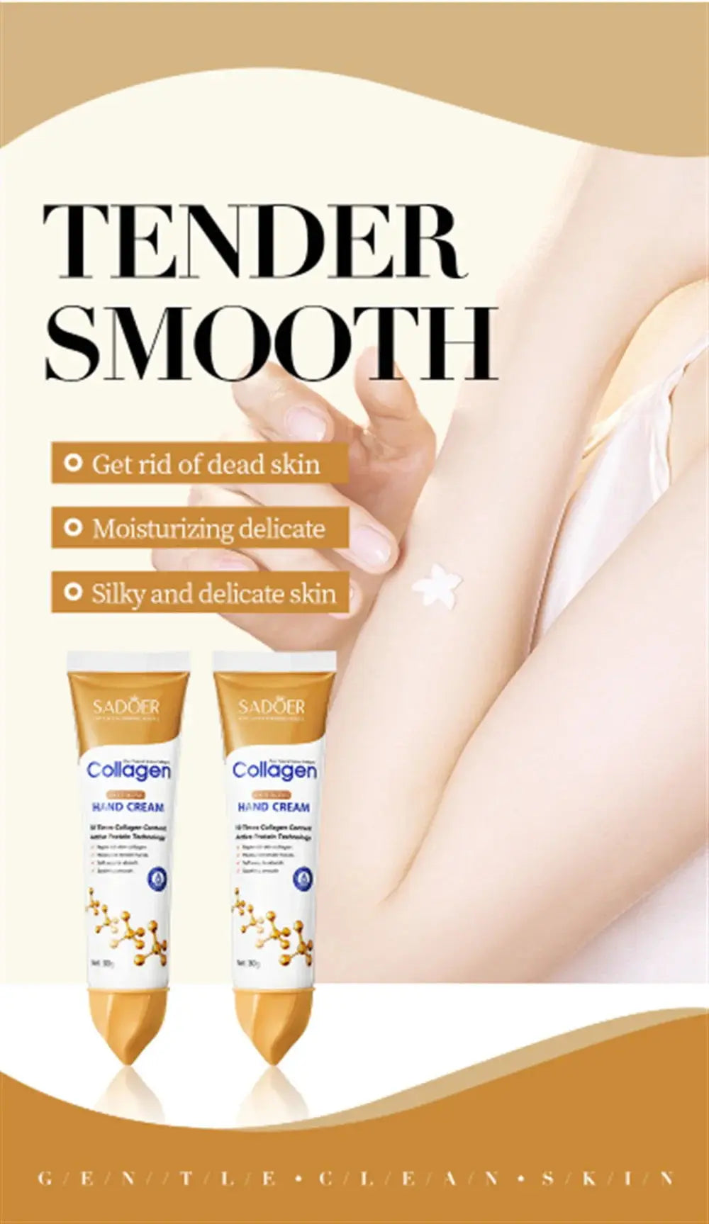 Collagen Anti-wrinkle Hand Cream Anti Crack Drying Repair Serum Fade Fine Lines Exfoliating Whiten Moisturizing Korean Skin Care