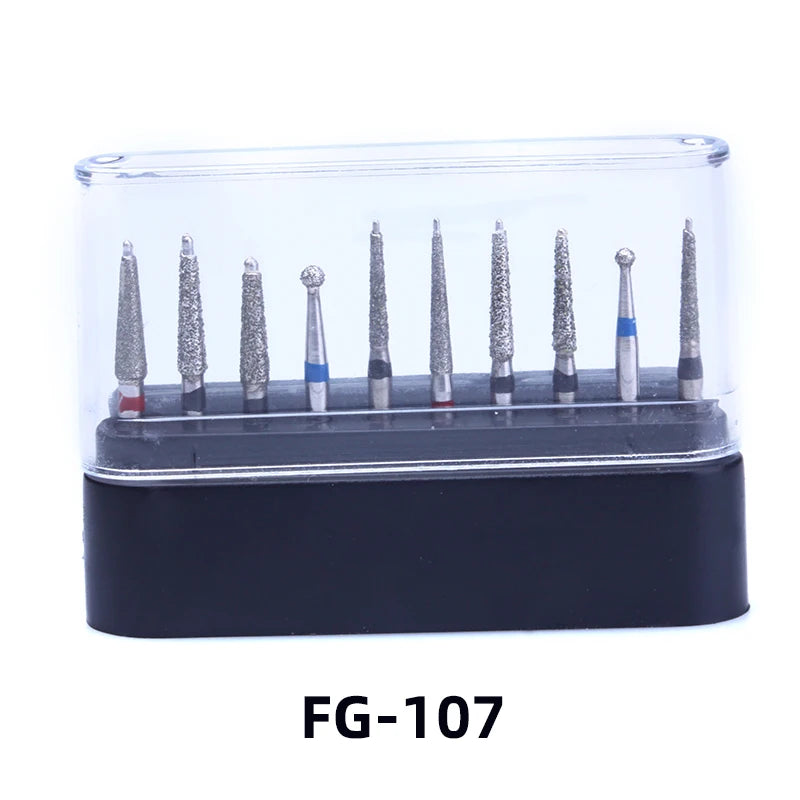 1BOX Azdent DENTAL Diamond Bur Kit With Storage Box Various Functions Optional Fit for High Speed Handpiece