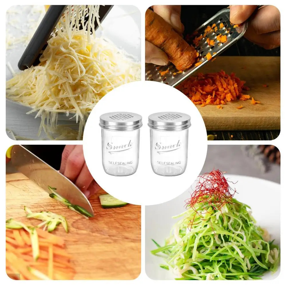 Cheese Grater Lid For Mason Jar Kitchen Mason Jar Grater Lid Rust-Proof Carrot Grater Wear-Resistant Cheese Shredder For Carrots