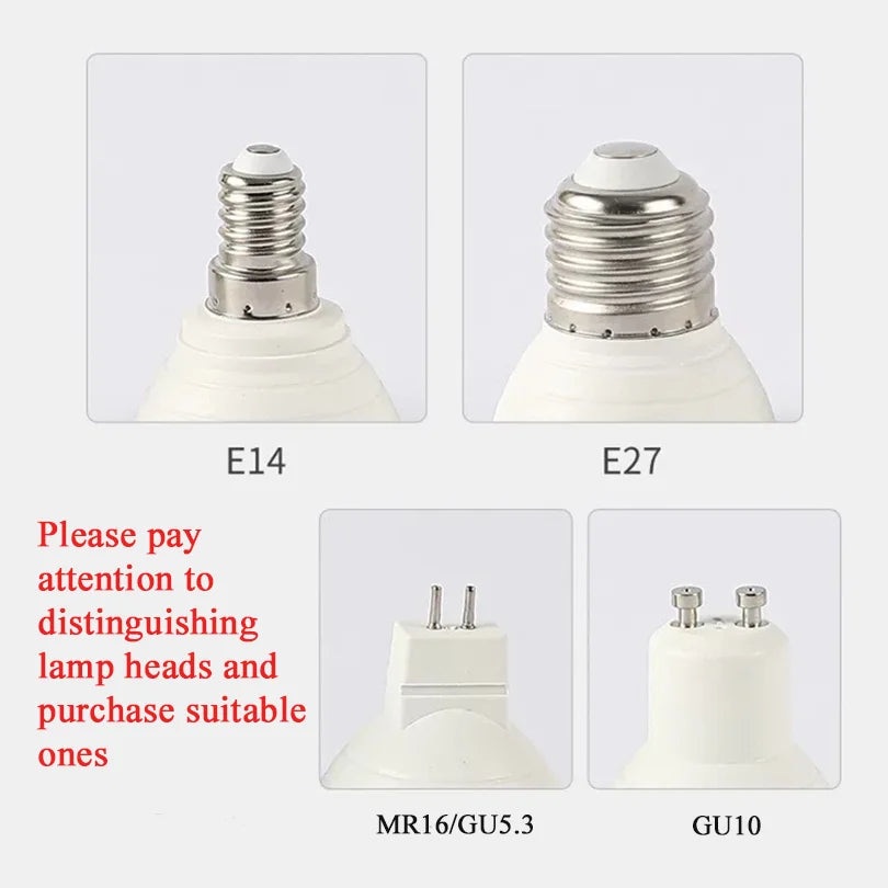 10pcs  GU10 E27 E14 MR16 GU5.3  Lampada LED Bulb 6W 220V Bombillas LED Lamp Spotlight Lampara Spot Light