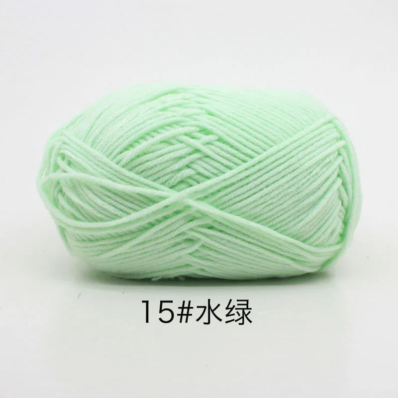 40-50g/Set 4ply Milk Cotton Knitting Yarn Needlework Dyed Lanas For Crochet Craft Sweater Hat Dolls At Low Price