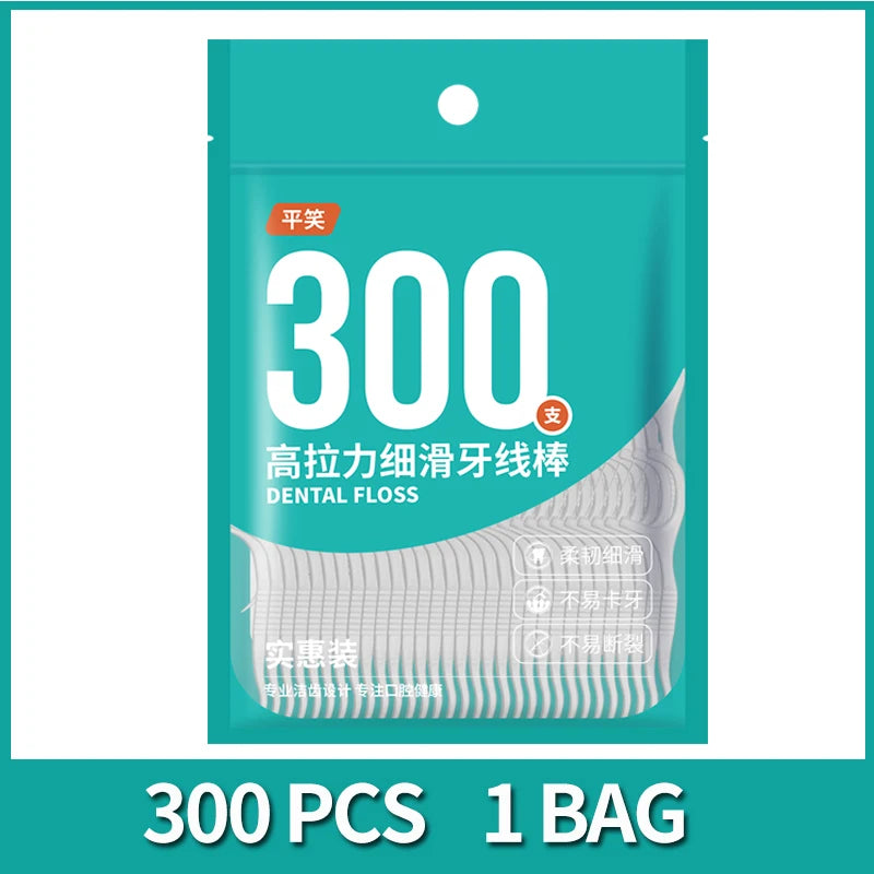 600PCS Dental Floss Dental Floss Picks Clean Between Teeth Interdental Brush Toothpick Floss Picks Oral Hygiene Care