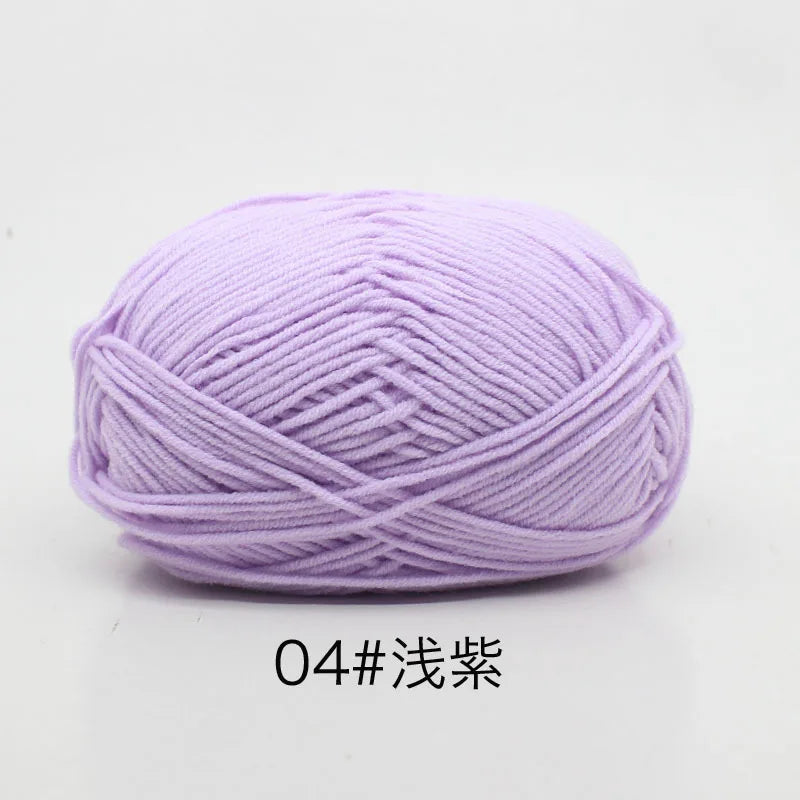 40-50g/Set 4ply Milk Cotton Knitting Yarn Needlework Dyed Lanas For Crochet Craft Sweater Hat Dolls At Low Price