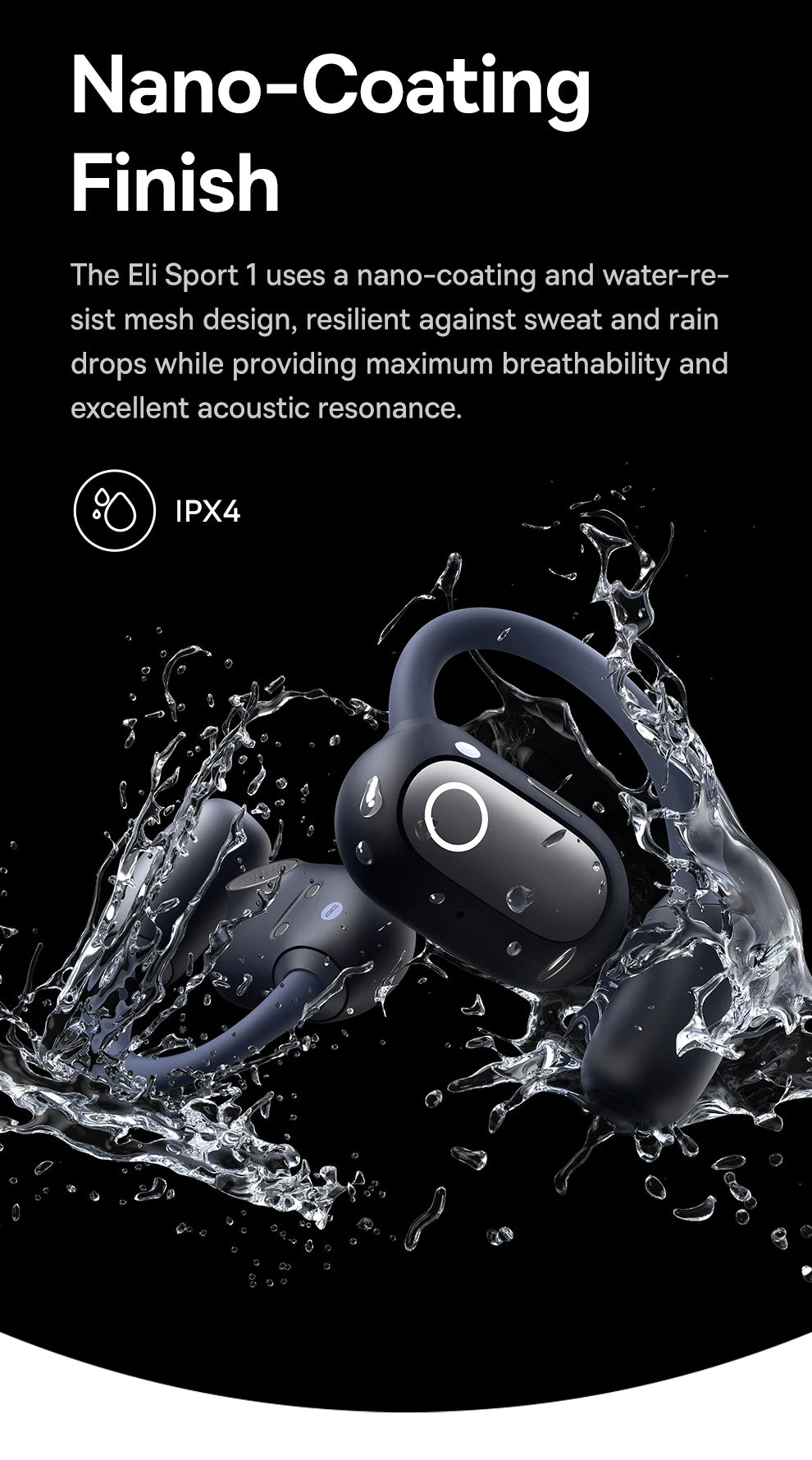 Baseus Eli Sport 1 Open Ear Headphones OWS Bluetooth 5.3 Wireless Earphones Air conduction headphones Bass Sound Sports Earbuds