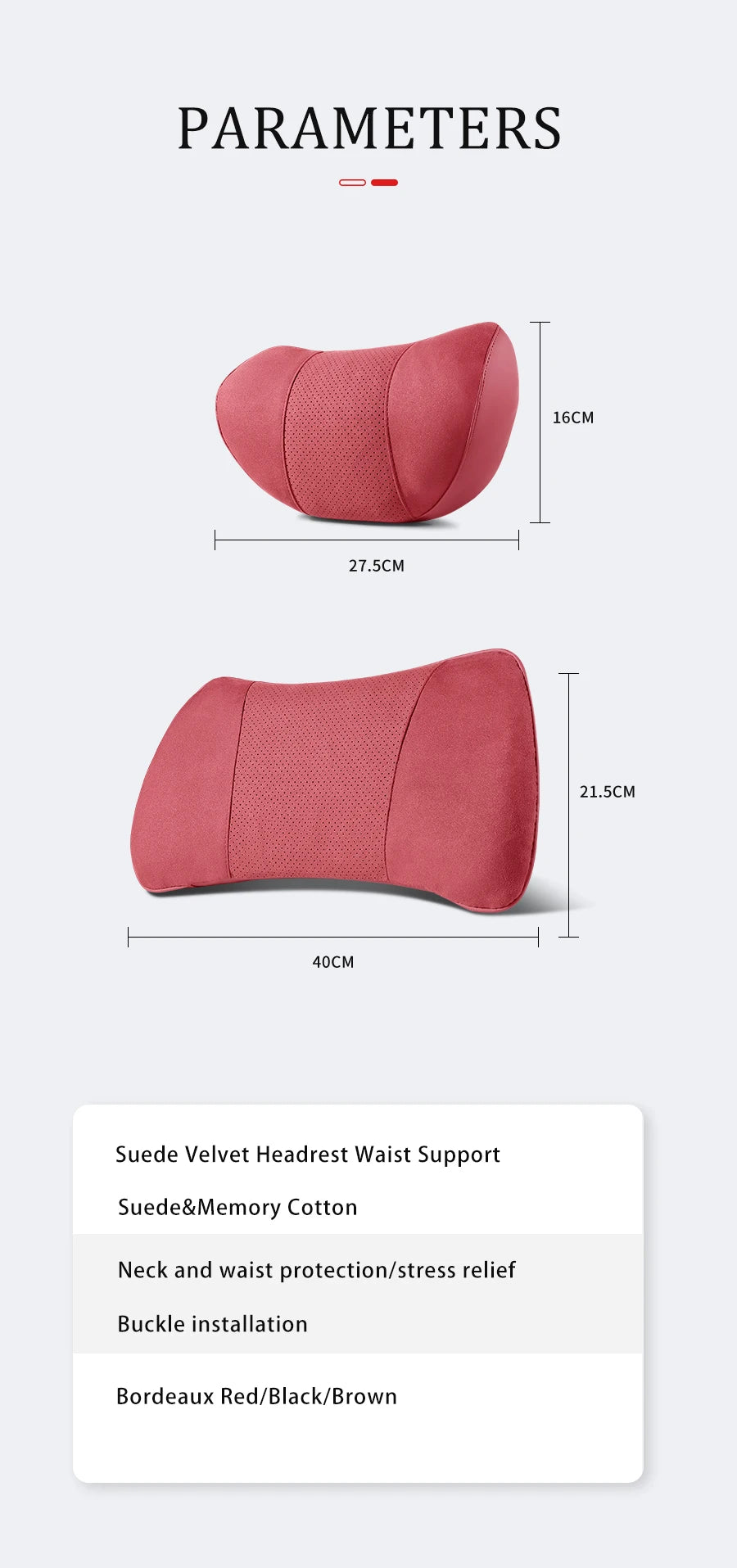 2025 New Car Headrest Waist Pillow Neck Lumbar Support Memory Foam Seat Protective Cushion Accessories S Class Soft Universal