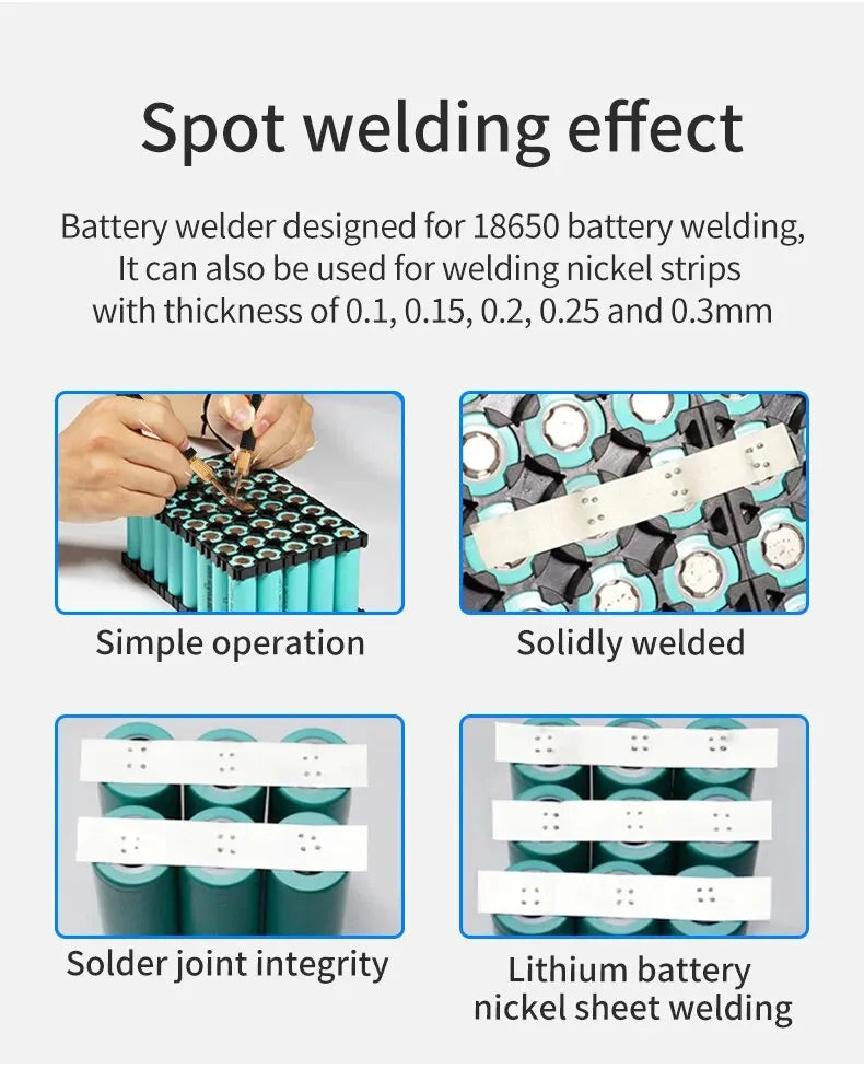 8000W Mini Spot Welder Kit DIY Automat 18650 Battery Pack Welding Portable Spot Welding Machine Pen For 0.15MM Nickel Strip