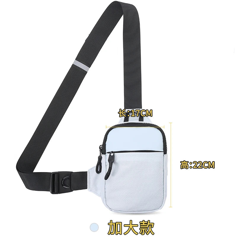 2024 New Sports Chest Bag Men's Ultra-small Mobile Phone Messenger Bag Waist Bag Multi-function Carry-on Bag