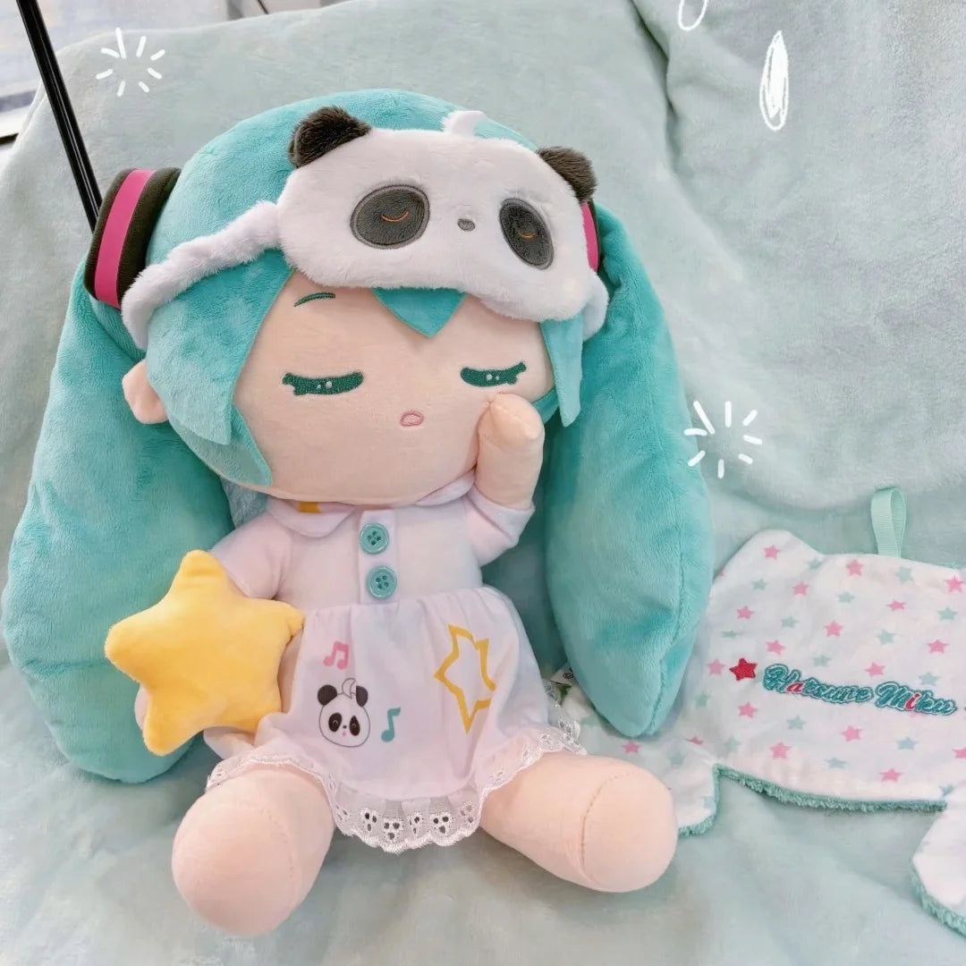 2024 New Genuine Vocaloid Hatsune Miku 2d Cute Sleep Doll panda Headphone Bag Kawaii Two-Dimensional Girls Birthday Gift