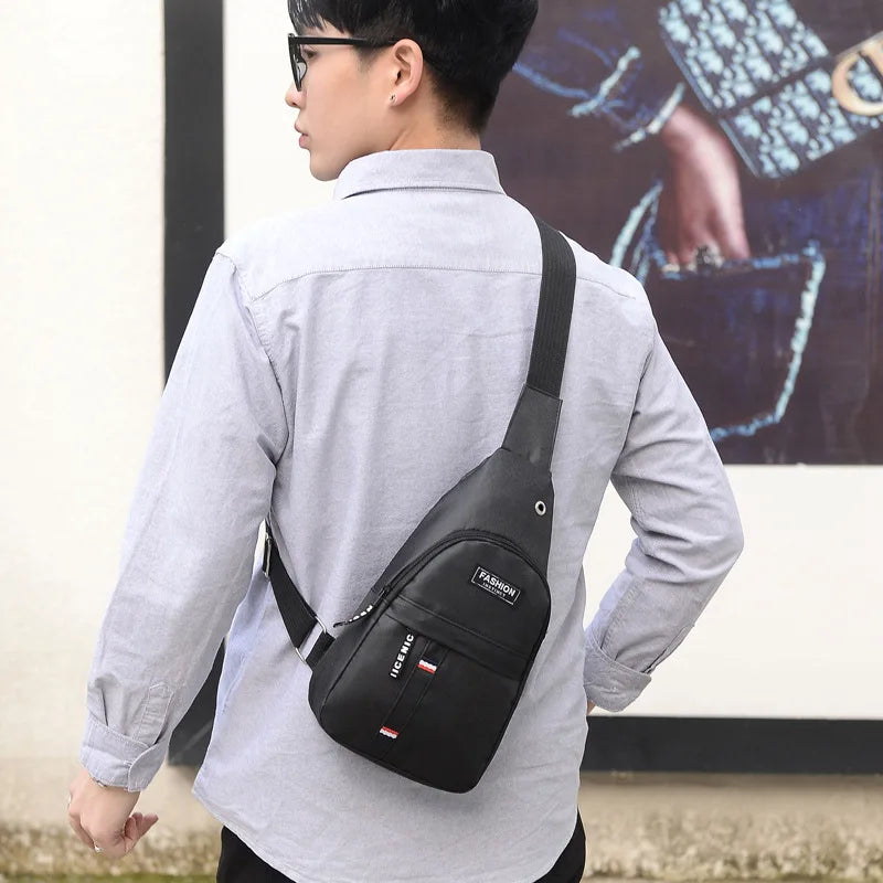 Chest Bag Man Messenger Bag New Nylon Canvas Casual Sports Travel Chest Bag Single Shoulder MEN'S Style