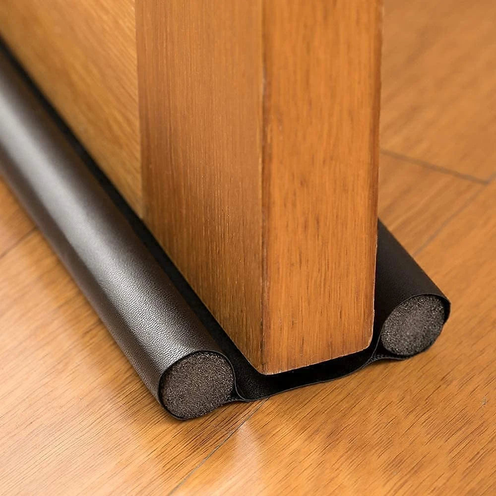 93*10cm Waterproof Seal Strip Draught Excluder Stopper Door Bottom Guard Double Silicone Rubber Seal Dustproof Soundproof