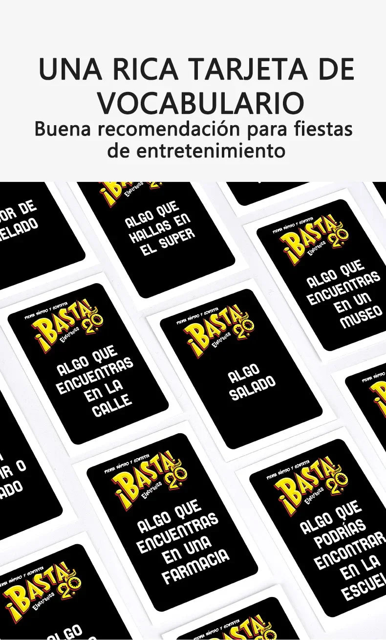 Basta2.0 Children's Educational Board game Spanish Crazy Alphabet Parent-child Interactive Turntable Toy Family game (en inglés)