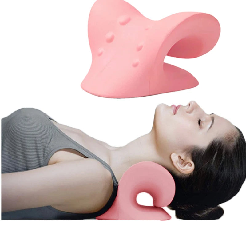 Cervical Spine Stretch Neck Shoulder Relaxer Cervical Muscle Relaxation Shoulder Massage Pillow Spine Correction Neck Massager