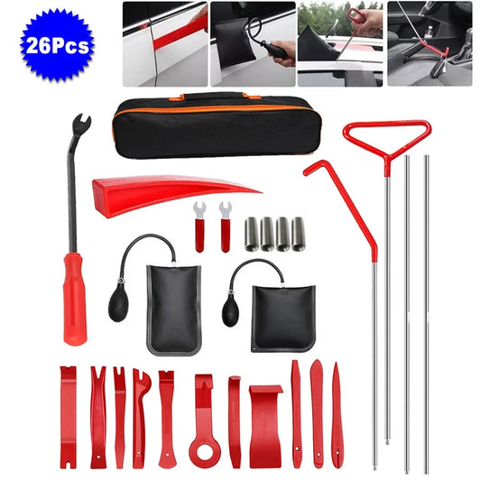 Car Tool Kit Door Open Grabber Lockout Lock Pick Set Long Range Reach Hooking Key Lost in Truck Air Wedge Bag Pump Auto Tools