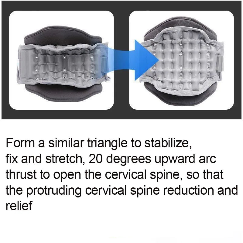 1 pc Neck Traction Device, Adjustable Ergonomic Neck Stretcher,Cervical Spine Alignment Neck Brace With Airbag Support