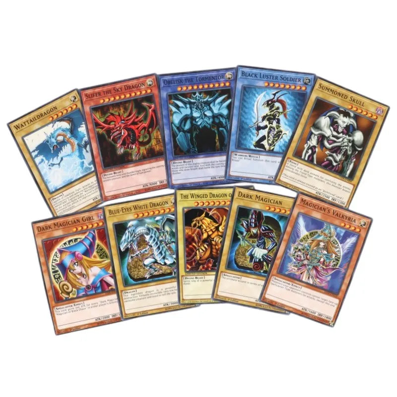 66-148PCS Yugioh Cards with Tin Box Yu Gi Oh Card English Holographic Golden Letter Duel Links Game Card Blue Eyes Exodia