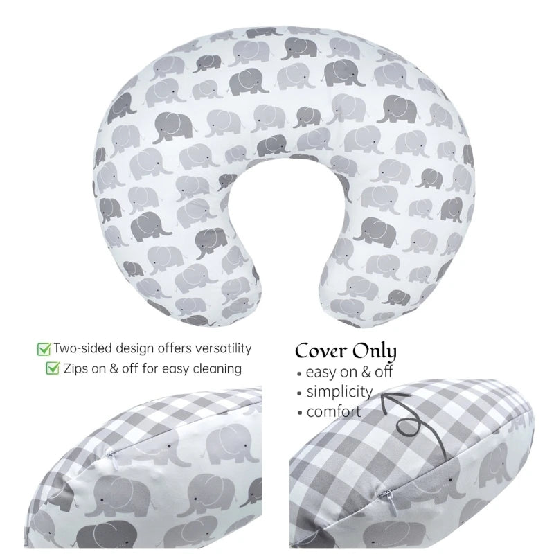 Baby Nursing Pillowcase Elastic U-shaped Pillow Case Detachable Pillow Cover Breastfeeding Pregnant Pillowcase