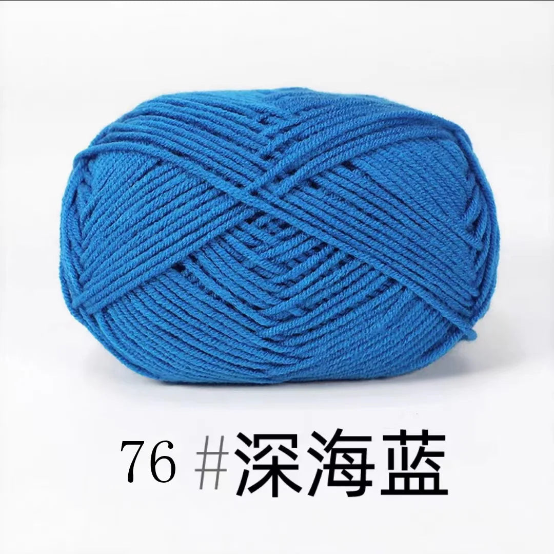 40-50g/Set 4ply Milk Cotton Knitting Yarn Needlework Dyed Lanas For Crochet Craft Sweater Hat Dolls At Low Price