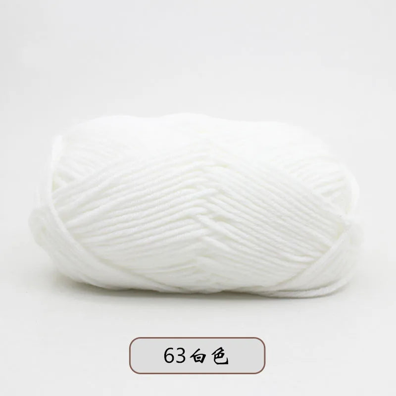 40-50g/Set 4ply Milk Cotton Knitting Yarn Needlework Dyed Lanas For Crochet Craft Sweater Hat Dolls At Low Price