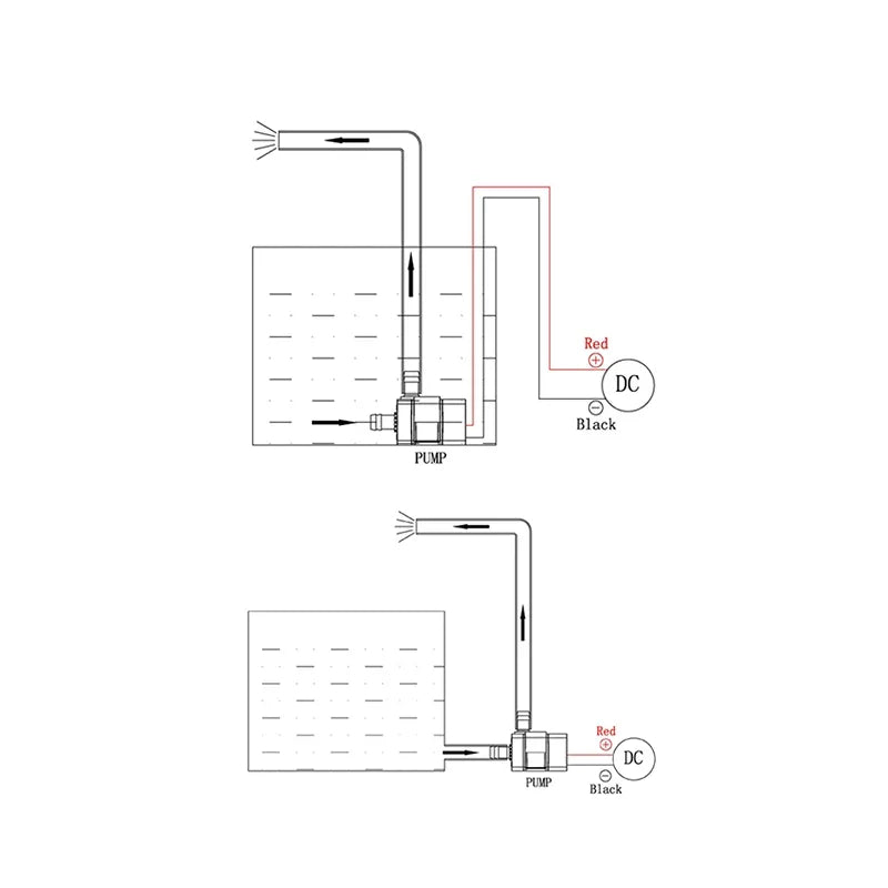 4.8W 5.8W 240L/H Silent Fish Tank Pump DC 12V 24V Solar Brushless Motor Pool Circulating Submersible Pump Water Pump