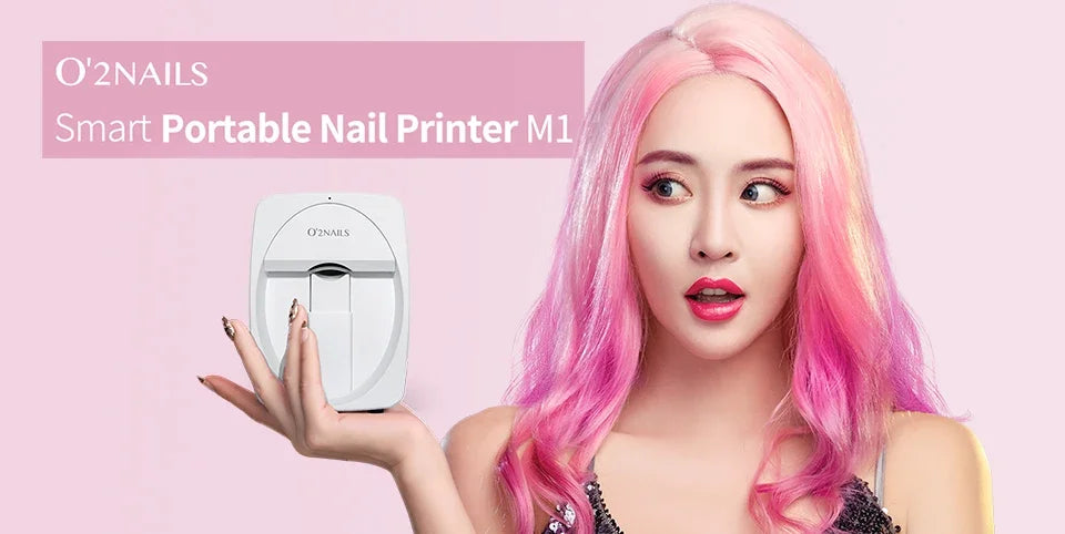 3D Nail Printer Mini Printer for Nails Professional O2NAILS Portable Mobile Nail Art Printing Machine For Home Or Nail Salon