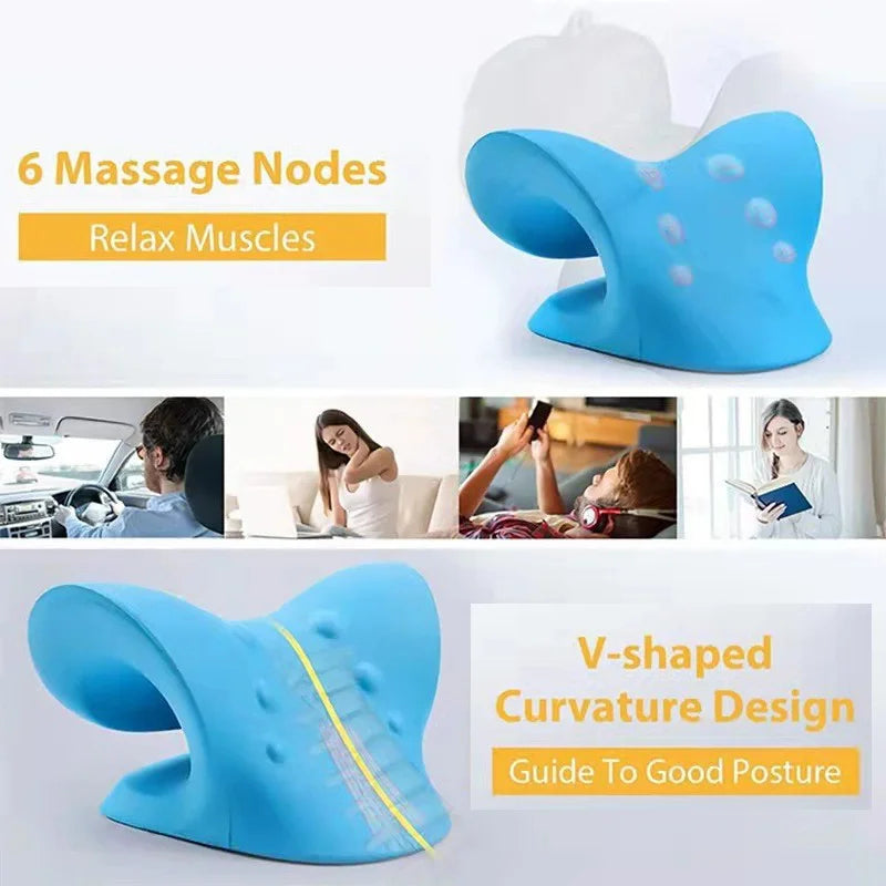 Cervical Spine Stretch Neck Shoulder Relaxer Cervical Muscle Relaxation Shoulder Massage Pillow Spine Correction Neck Massager